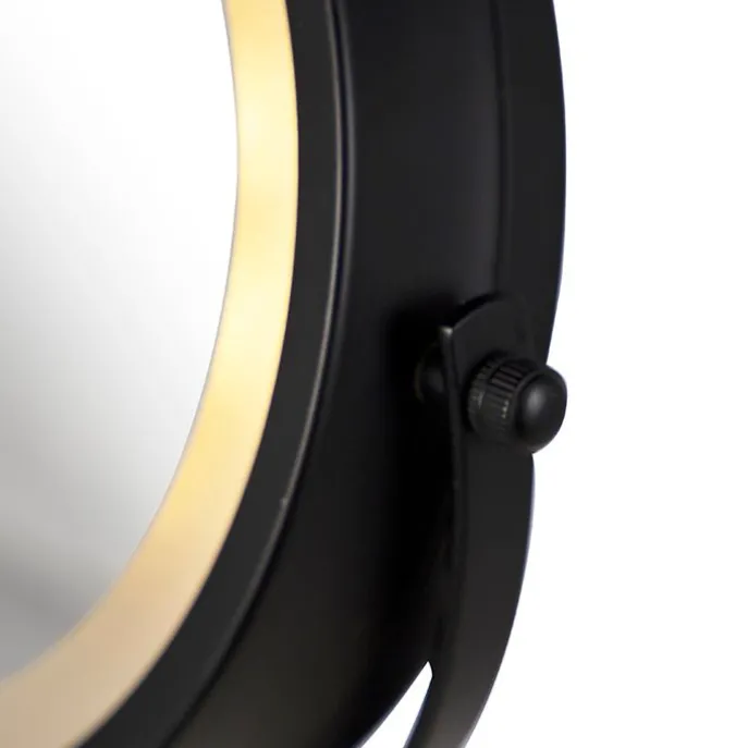 Design Badezimmerspiegel schwarz inkl. LED verstellbar IP44 - Vicino