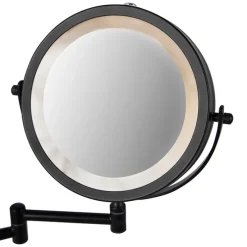 Design Badezimmerspiegel schwarz inkl. LED verstellbar IP44 - Vicino