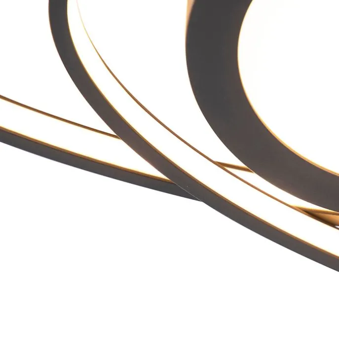 Design Deckenleuchte Anthrazit inkl. LED 3-stufig dimmbar - Axy