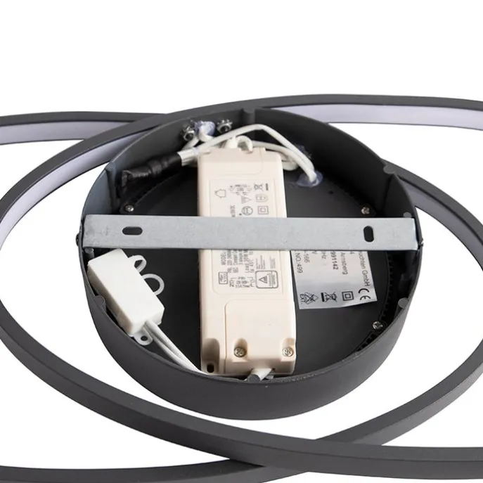 Design Deckenleuchte Anthrazit inkl. LED 3-stufig dimmbar - Axy