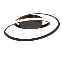 Design Deckenleuchte schwarz inkl. LED 3-stufig dimmbar - Krula