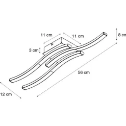 Design Deckenleuchte schwarz mit Holz inkl. LED 3-flammig - Vanesa