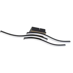 Design Deckenleuchte schwarz mit Holz inkl. LED 3-flammig - Vanesa