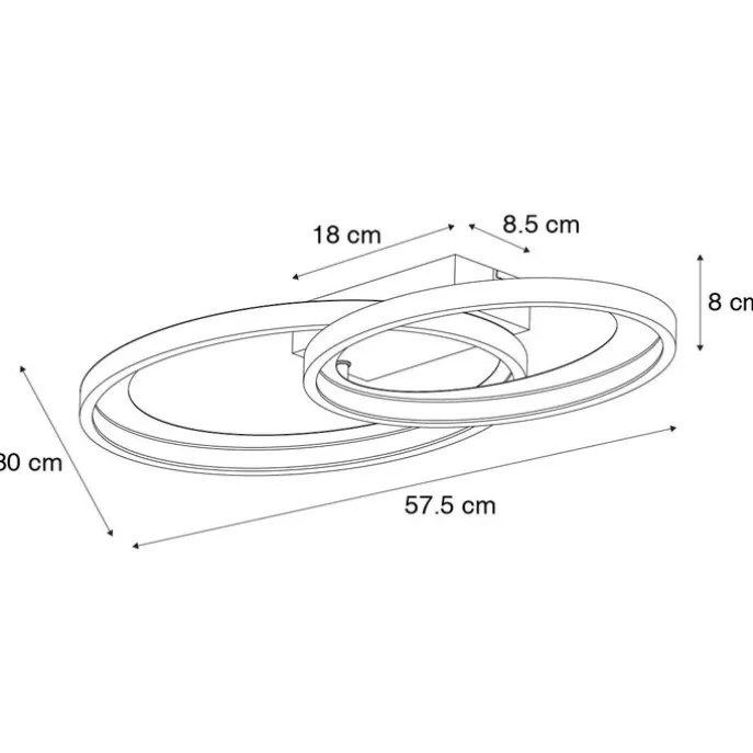 Design Deckenleuchte schwarz inkl. LED - Alexandra