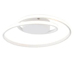 Design Deckenleuchte weiß inkl. LED 3-stufig dimmbar - Krula