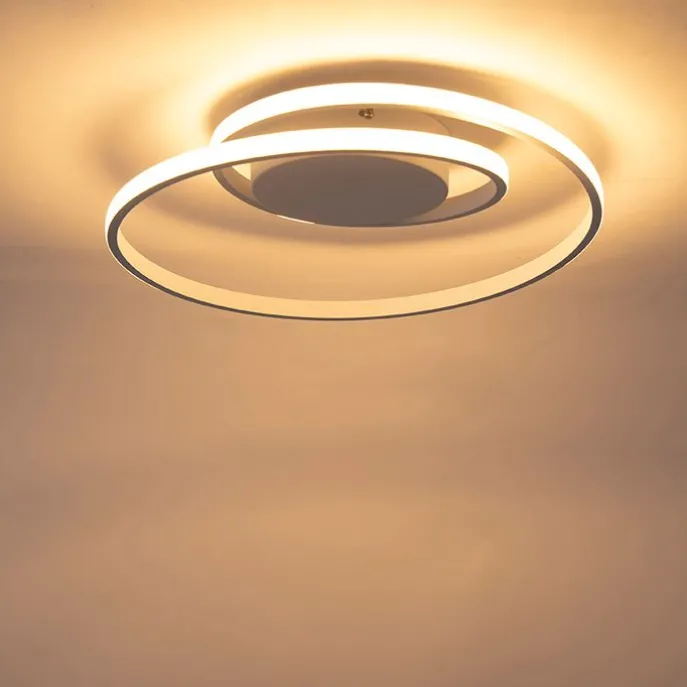 Design Deckenleuchte weiß inkl. LED 3-stufig dimmbar - Krula