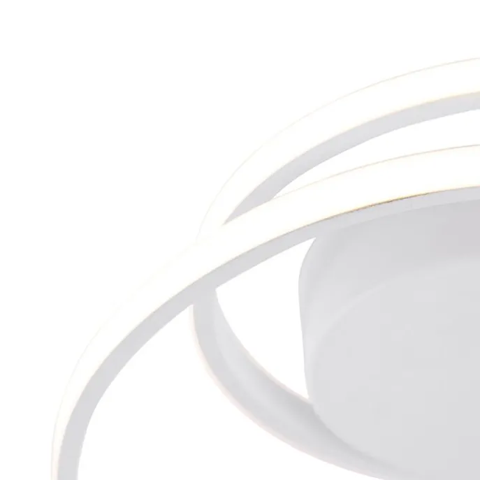 Design Deckenleuchte weiß inkl. LED 3-stufig dimmbar - Krula