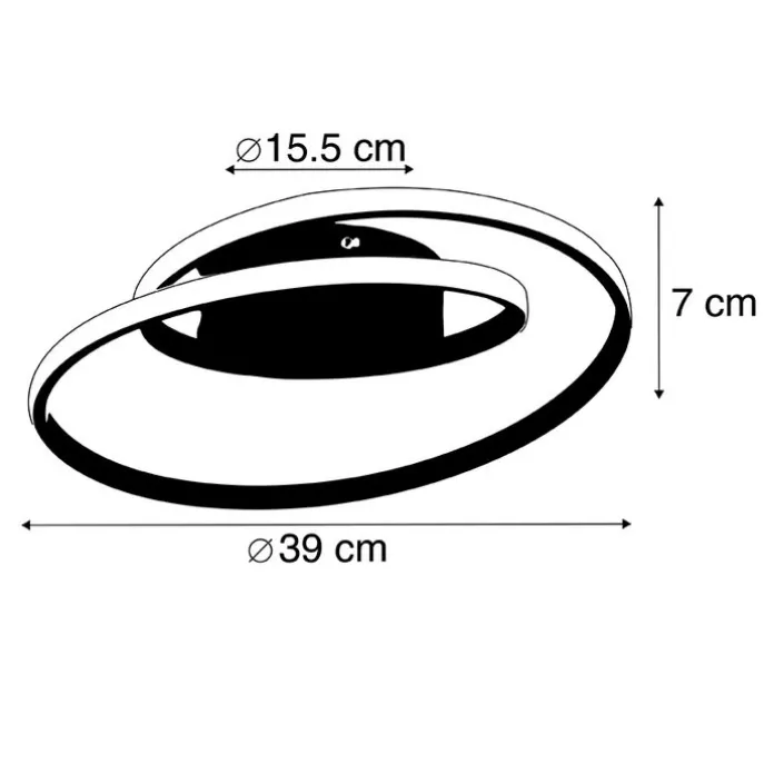 Design Deckenleuchte weiß inkl. LED 3-stufig dimmbar - Krula
