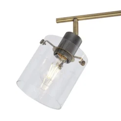 Design Deckenstrahler Bronze mit Klarglas 4-Licht - Domo