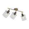 Design Deckenstrahler Bronze mit klarem Glas 3-Licht - Domo