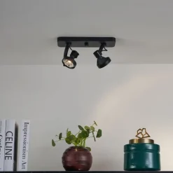 Design Deckenstrahler schwarz GU10 70mm 2-flammig verstellbar - Vo
