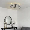 Design Deckenstrahler schwarz mit Rauchglas 3-Licht - Domo