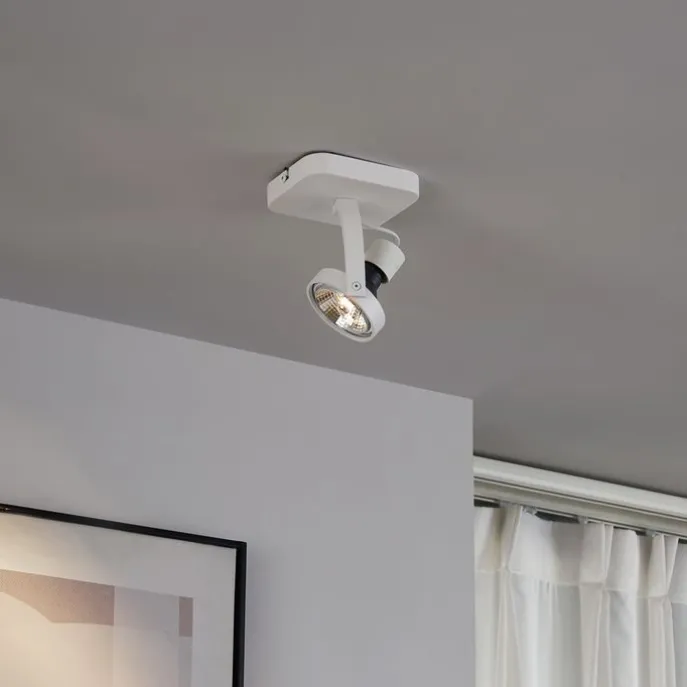 Design Deckenstrahler Weiß GU10 70mm dreh- und schwenkbar - Vo