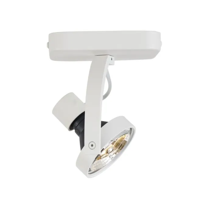 Design Deckenstrahler Weiß GU10 70mm dreh- und schwenkbar - Vo