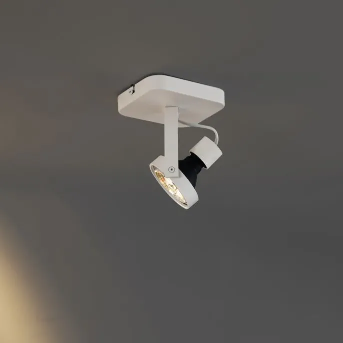 Design Deckenstrahler Weiß GU10 70mm dreh- und schwenkbar - Vo