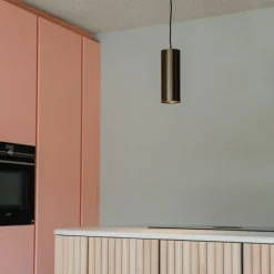 Design Hängelampe Dunkelbronze GU10 50mm - Tubo