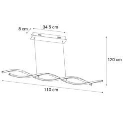 Design Hängelampe Gold inkl. LED dimmbar - Zina