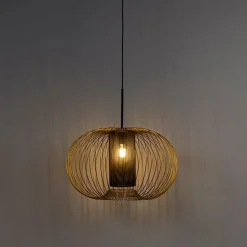 Design Hängelampe Gold mit schwarz 60 cm - Marnie
