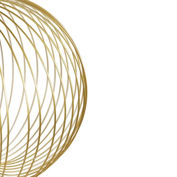 Design Hängelampe Gold mit schwarz 60 cm - Marnie