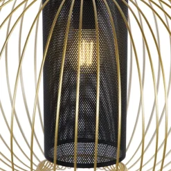 Design Hängelampe Gold mit schwarz 60 cm - Marnie