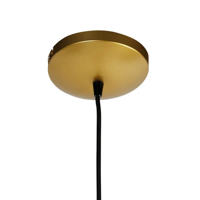 Design Hängelampe Gold mit schwarz 50 cm - Tess
