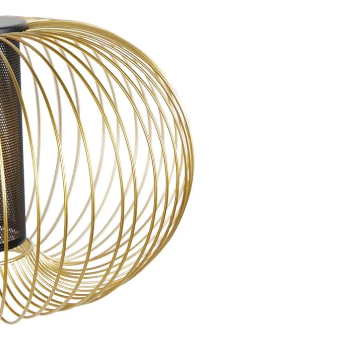 Design Hängelampe Gold mit schwarz 50 cm - Marnie