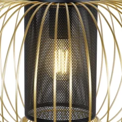 Design Hängelampe Gold mit schwarz 50 cm - Marnie