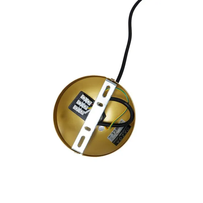 Design Hängelampe Gold mit schwarz 30 cm - Tess