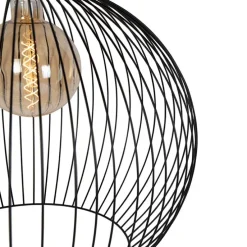 Design Hängelampe rund schwarz 70 cm - Wire Dos