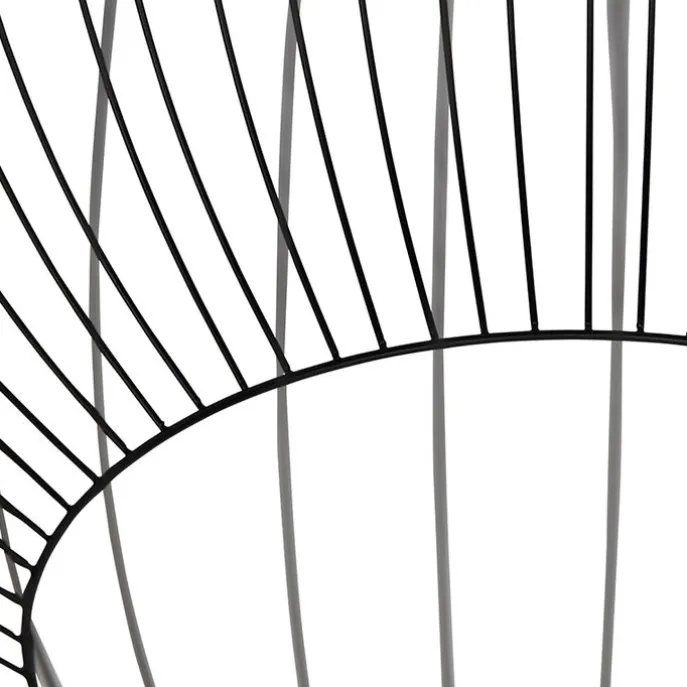 Design Hängelampe rund schwarz 70 cm - Wire Dos