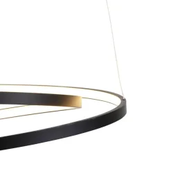 Design Hängelampe schwarz 55cm inkl. LED dimmbar - Rowan