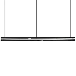 Design Hängelampe schwarz mit Braunglas 3-Licht 161,5 cm - Qara