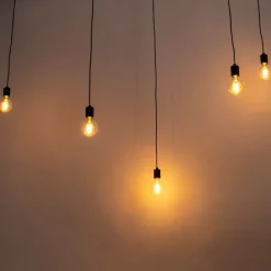 Design Hängelampe schwarz 5-flammig - Cavalux