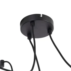 Design Hängelampe schwarz mit Rauchglas 3-Licht 226 cm - Qara