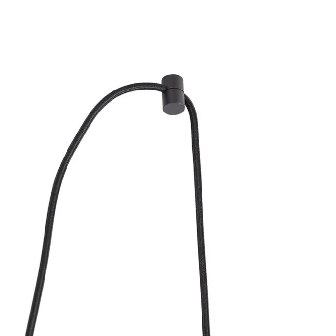 Design Hängelampe schwarz mit Rauchglas 3-Licht 226 cm - Qara