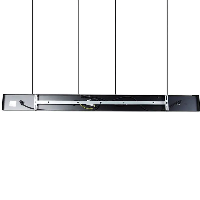 Design Hängelampe schwarz mit gold mit Rauchglas 4-flammig - Zuzanna