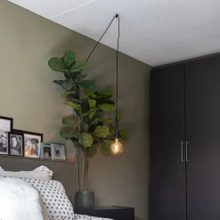 Design Hängelampe schwarz 1-Licht mit Stecker - Cavalux