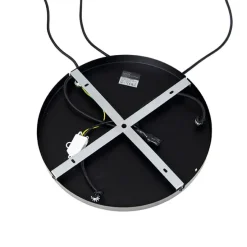 Design Hängelampe schwarz mit gold mit Rauchglas 3-flammig - Zuzanna