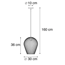 Design Hängelampe schwarz - Wire Ario