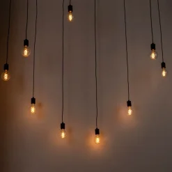 Design Hängelampe schwarz 9 flammig - Cavalux