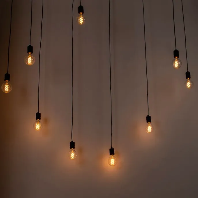 Design Hängelampe schwarz 9 flammig - Cavalux