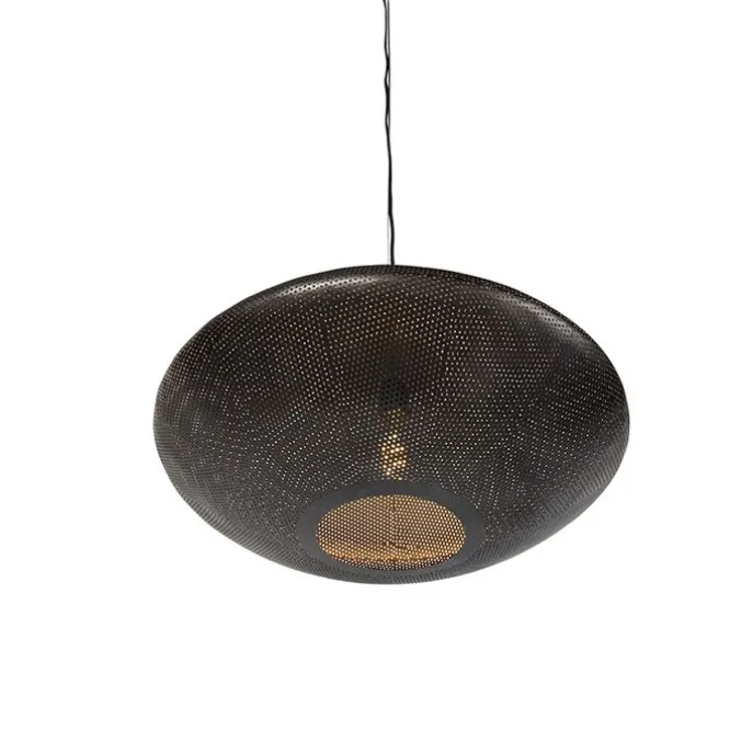 Design Hängelampe schwarz mit Gold 60 cm - Radiance