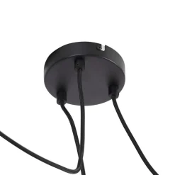 Design Hängelampe schwarz mit Braunglas 3-Licht 226 cm - Qara