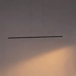 Design Hängelampe schwarz inkl. LED mit Touchdimmer - Platin