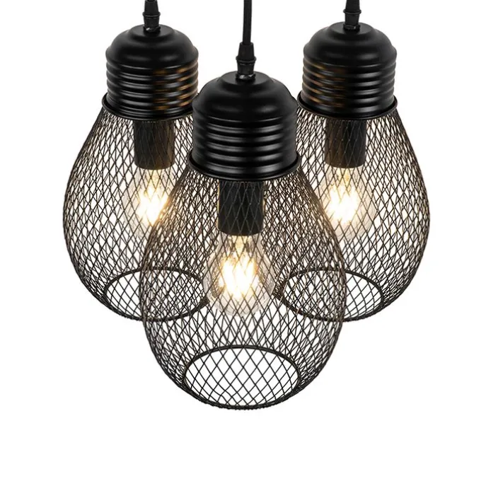 Design Hängelampe schwarz 3-flammig - Raga