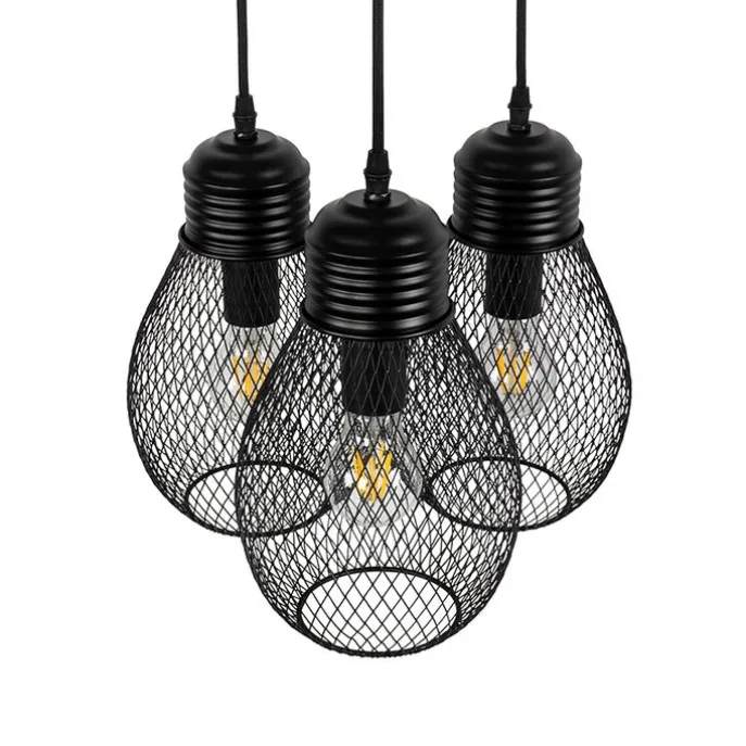 Design Hängelampe schwarz 3-flammig - Raga