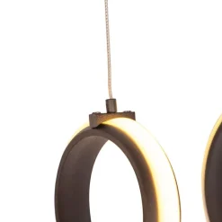 Design Hängelampe schwarz dimmbar inkl. LED groß - Twisted