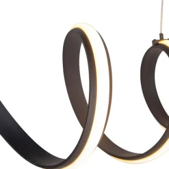 Design Hängelampe schwarz dimmbar inkl. LED groß - Twisted