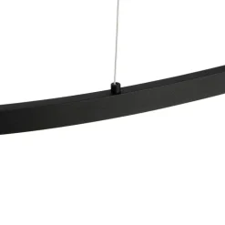 Design Hängelampe schwarz oval inkl. LED 3-stufig dimmbar - Ovallo