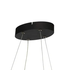 Design Hängelampe schwarz oval inkl. LED 3-stufig dimmbar - Ovallo